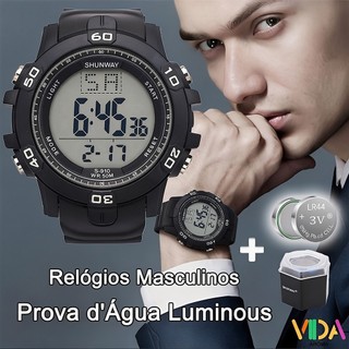 Relógio Masculino Digital A Prova D Água Relógios De Pulso Esportivo Com Cronômetro E Luminoso Luxo Presente Para Homem