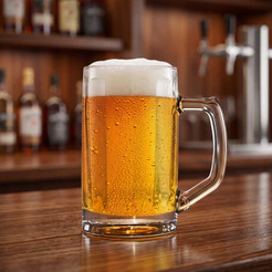 Caneca de Vidro Brema, Caneca de Cerveja Canelada M 330ml - Ruvolo