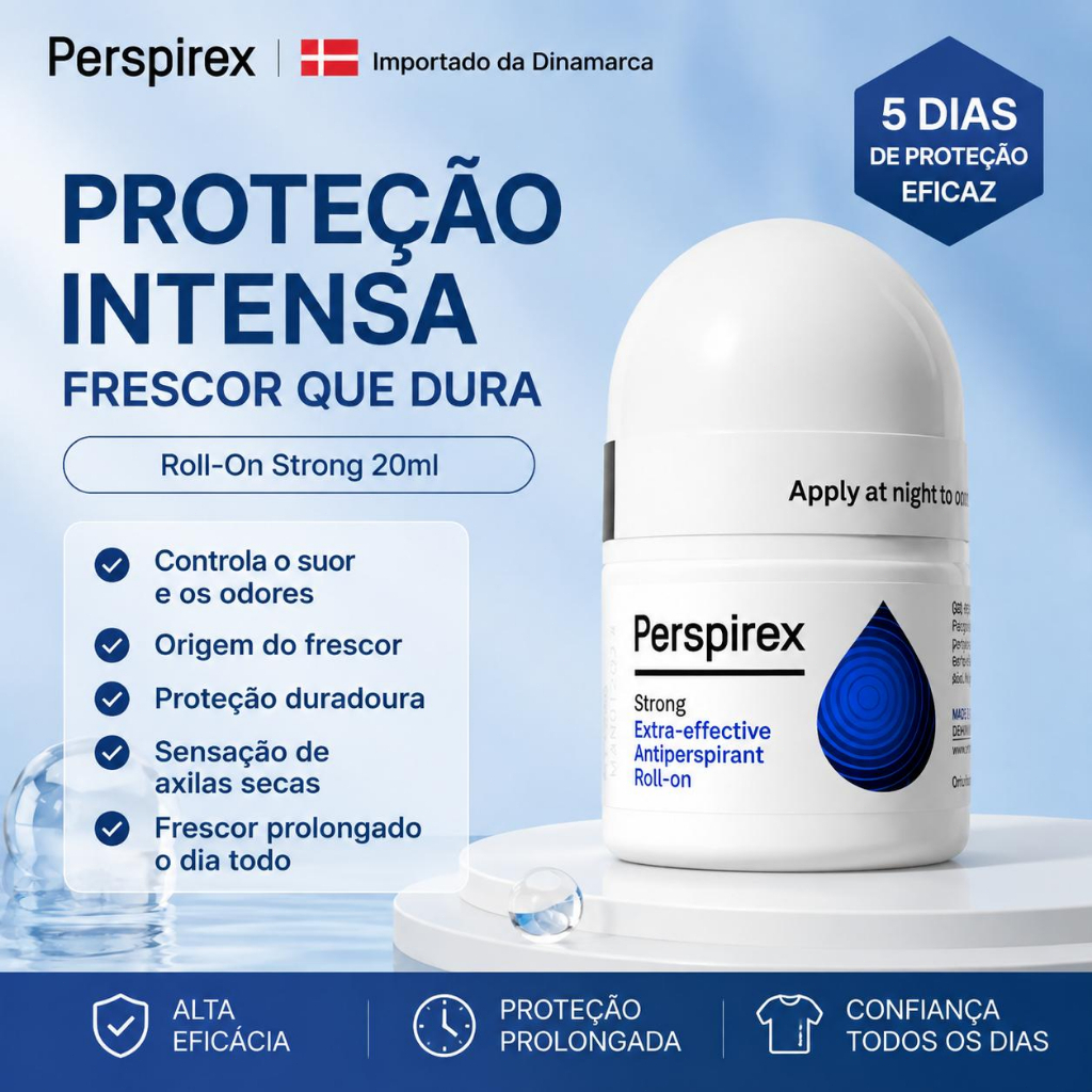 Perspirex Strong Antiperspirant Roll-on 20ml Proteção Máxima Contra Hiperidrose Até 5 Dias Original