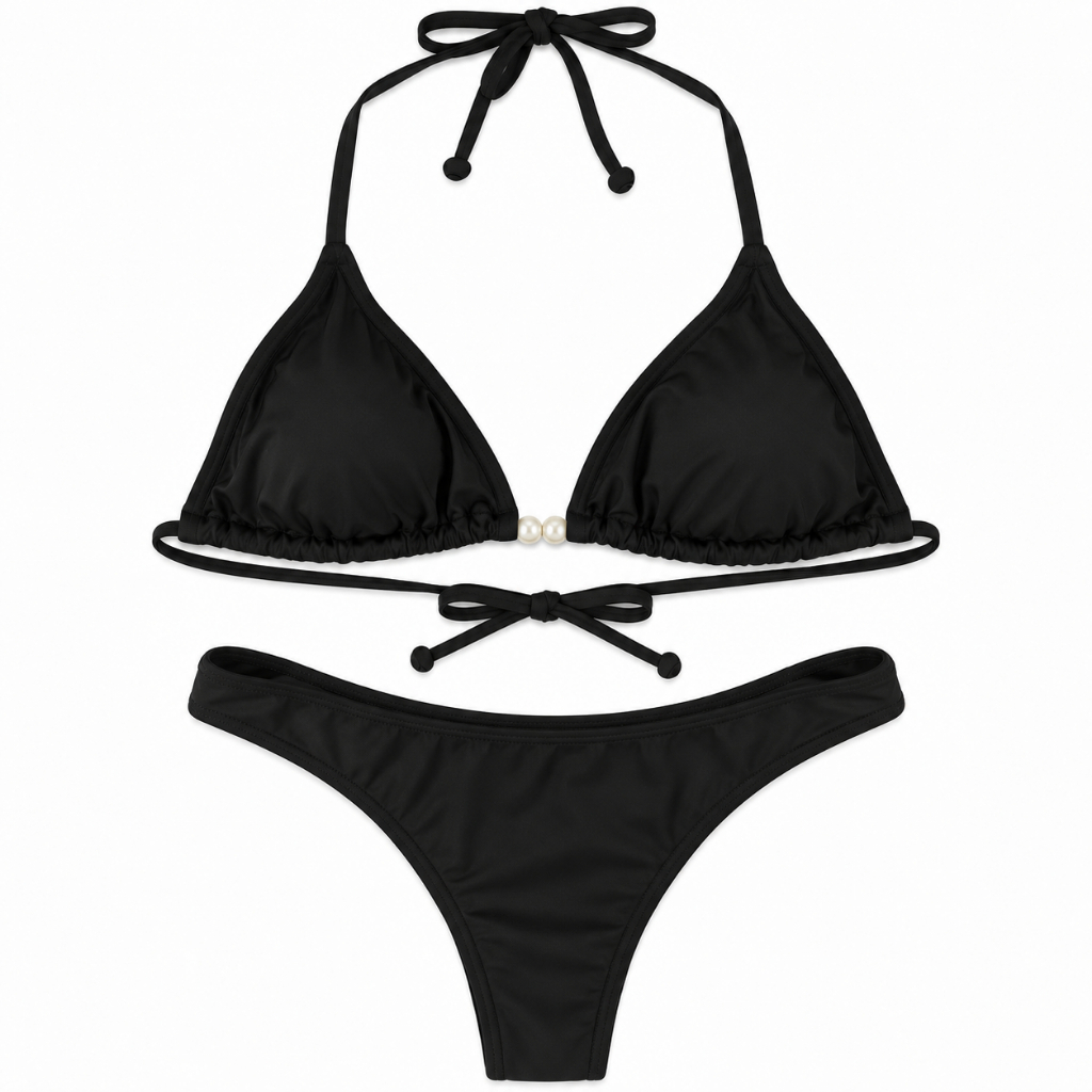 Biquini Cortininha Feminino Bojo Removível Regulável Verão Praia Piscina Férias