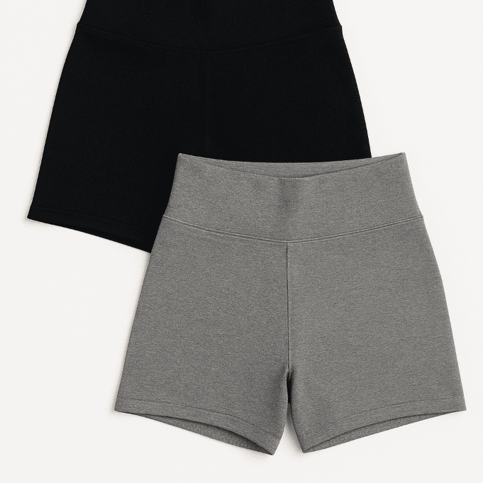 Short Fitness Academia Legging Ciclista Ginástica Malhar Cos Alto Lisa Suplex Não Fica Transparente
