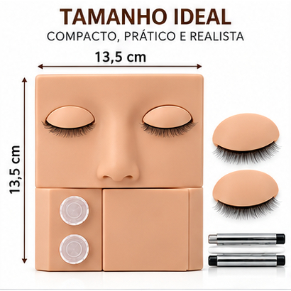 Manequim para Treino de Extensão de Cílios Modelo de Prática para Lash Designer — imagem 2 de 2