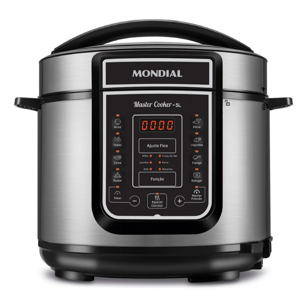 Panela de Pressão Elétrica Digital 5L, Mondial, 900W - PE-38 220v Mostruario