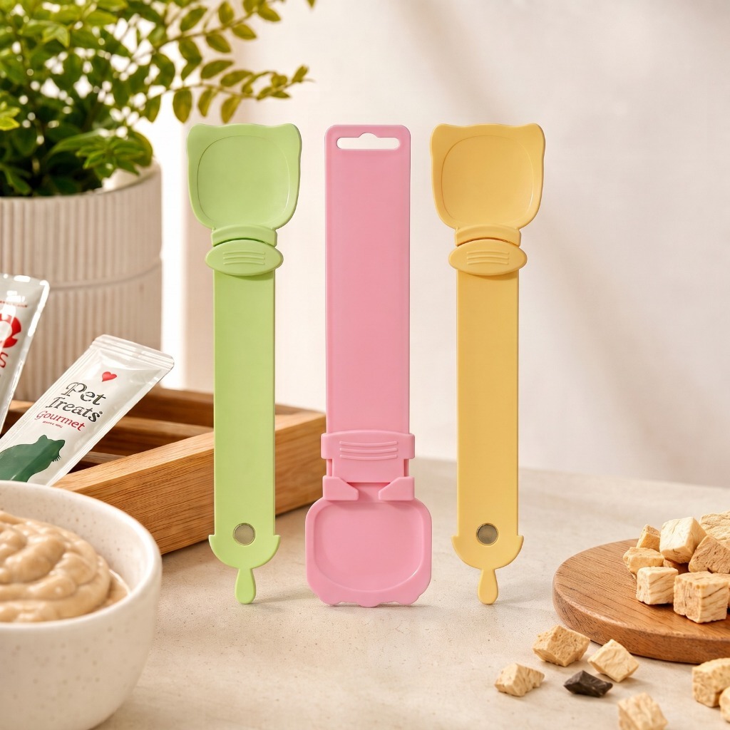 Colher Espremedora Sachê Gato Petisco Wanpy Churu Sheba Truly Alimento Umido
