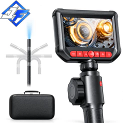 Endoscópio Industrial 360° Bidirecional Tela 4,3" Câmera 8mm 1080P IP67 com LED