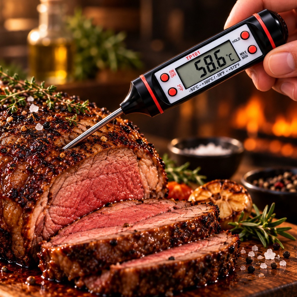 Termômetro Culinário Digital Espeto TP101 Carnes Churrasco Cozinha Kit 1 a 4 Unidades