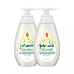 Kit Sabonete Líquido JOHNSON'S Baby Recém-Nascido 200ml 2 Unidades