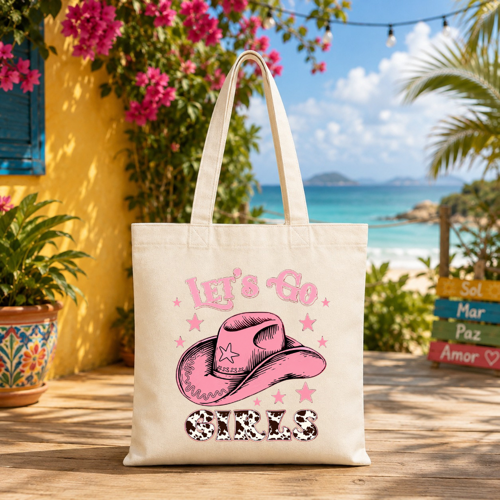 Ecobag Bolsa Estampada de Algodão Cru Espaçosa e Prática — imagem 2 de 2