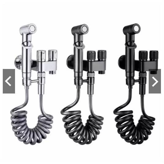 KIT BANHEIRO Ducha Higiênica Duas Saídas De 1/2 Mm Com Registro Conjunto De Pulverizador