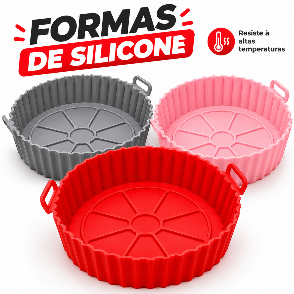 【OFERTA RELÂMPAGO】Formas Silicone para Air Fryer Antiaderente Reutilizável Forno Microondas