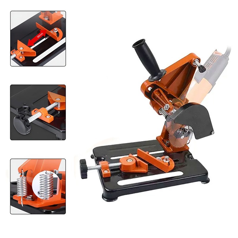 Suporte Esmerilhadeira de Bancada Manual Angular 115 a 125mm Cortes de 0 a 45 com Mola Regulável，Suporte reforçado