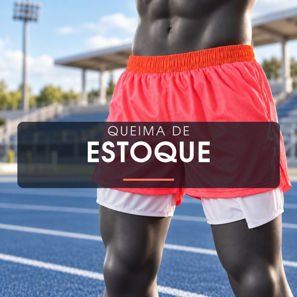 Queima de ESTOQUE, Bermuda 2 EM 1para treino Dry Fit