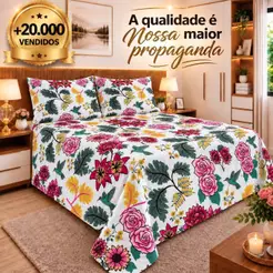 Kit Lençol 3Pçs Percal 500 Fios Casal Queen Linha Luxo Premium