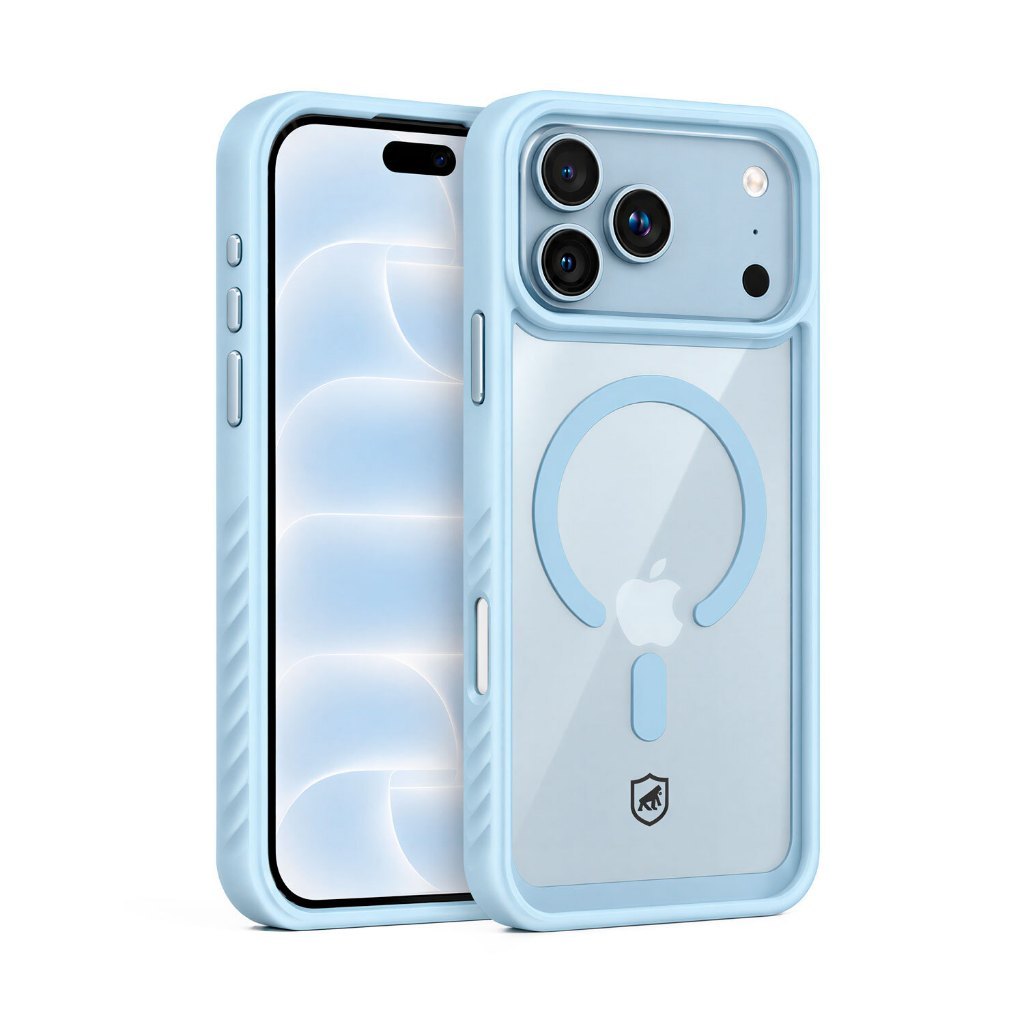 Gshield Capa Case Wave Magsafe Glacial Anti-impacto com Cordão de Pulso Incluso e Lateral Antiderrapante para iPhone