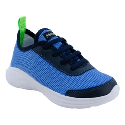 Tenis Infantil Azul Menino Calce Fácil Leve Macio Esportes Pecompe Guty Eco