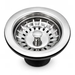 Válvula Americana De Aço Inox 3 1/2 + Cestinha Pia Cozinha Cuba Ralo Universal Padova