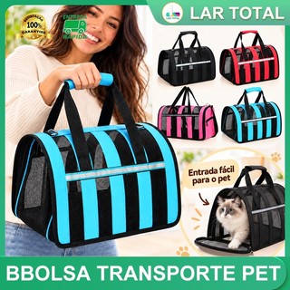 Bolsa de Transporte Pet Respirável para Cães e Gatos, Viagem de Carro e Avião com Tela Ventilada