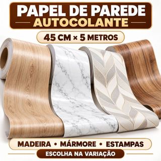 Papel de Parede 5 METROS Adesivo Quarto Sala Cozinha Móveis Metros Decoração Resistente a Água