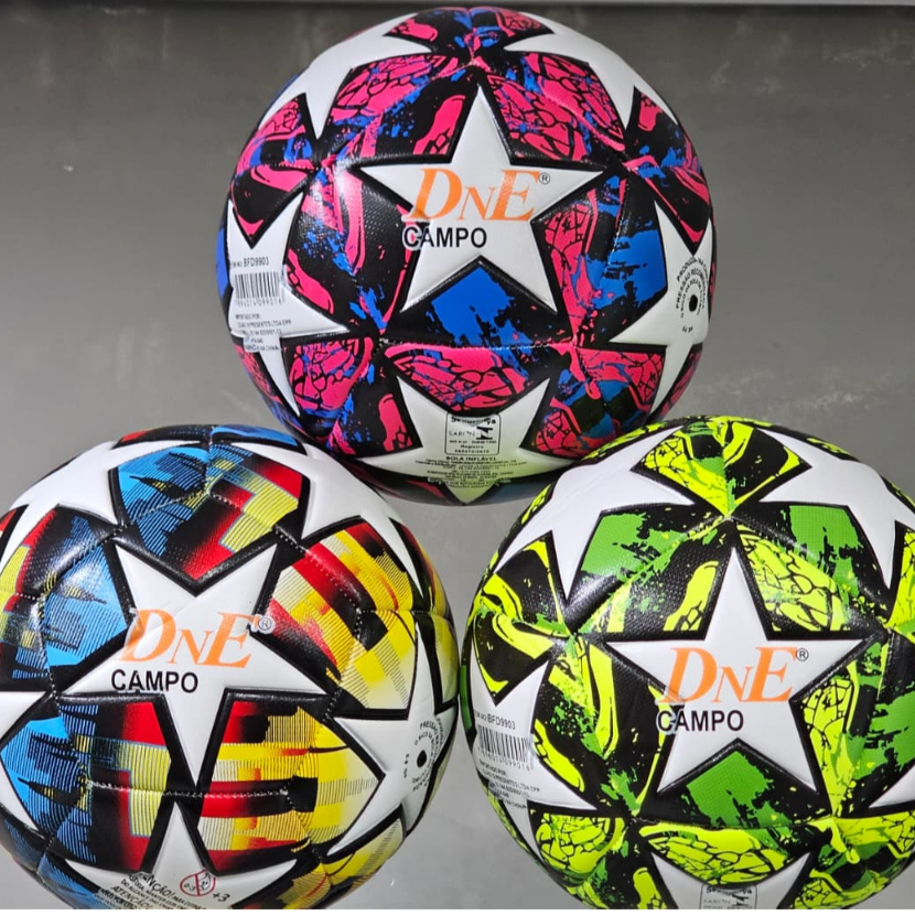Bola de Futebol Campo Quadra Colorida Resistente Estrelada