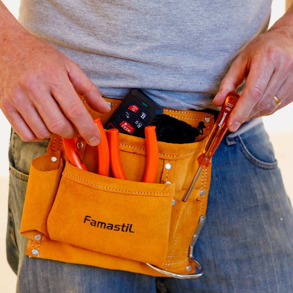 Cinturão para Ferramentas Famastil com 5 Bolsos Organização e Uso Profissional · foto 2