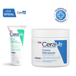 Kit CeraVe Gel de limpeza facial 150g + Creme hidratante corporal 454g