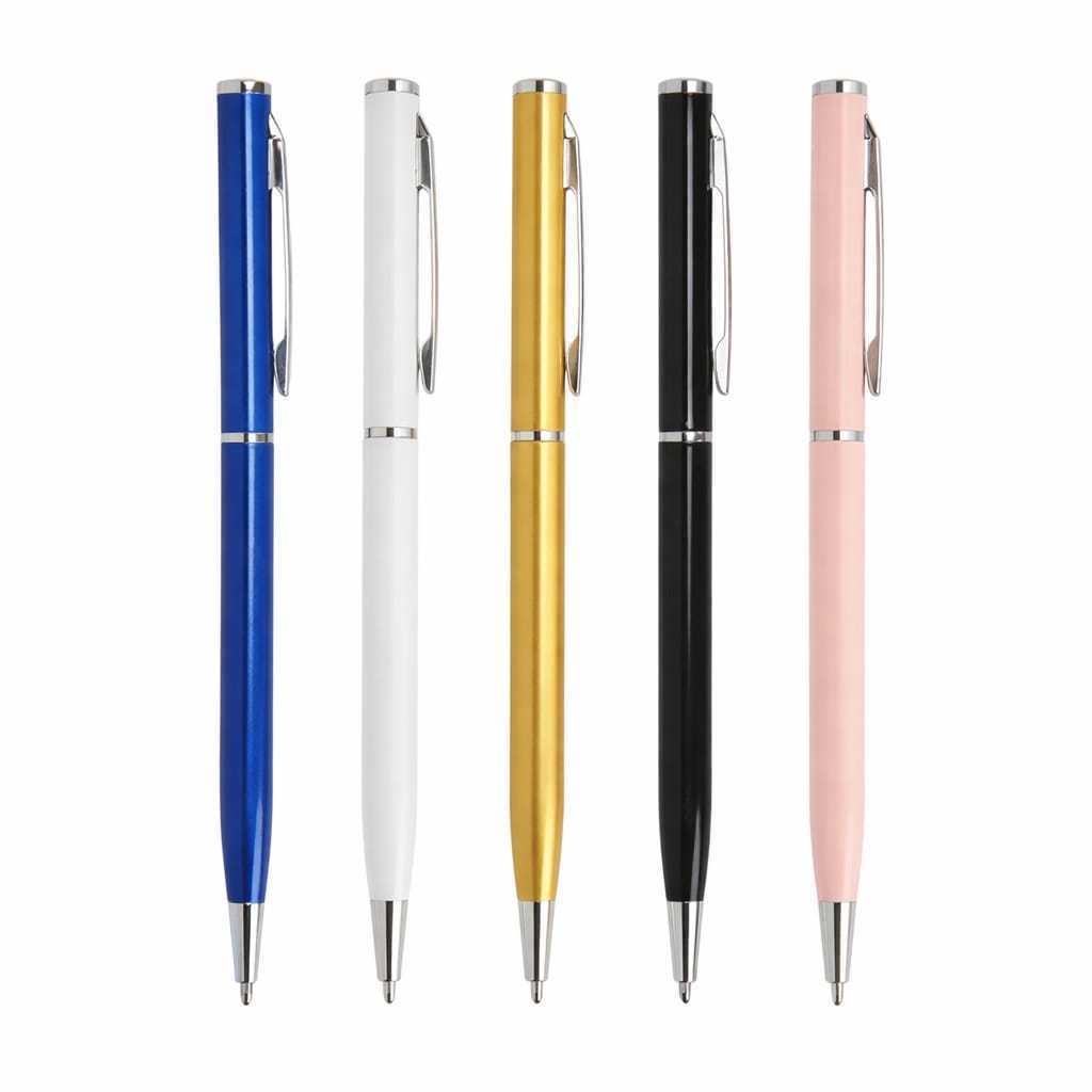 Kit Com 5 Canetas Metálicas Slim