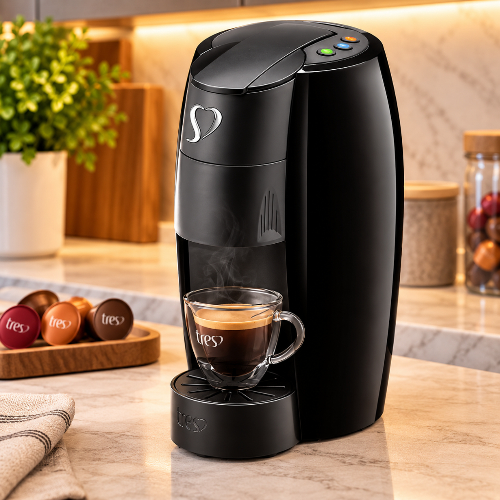 Cafeteira Espresso Três Corações LOV 1250W Máquina de Café Multibebidas Original 127V