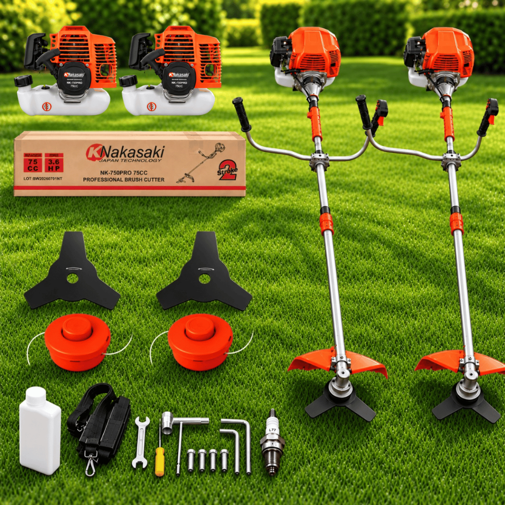 Roçadeira Nakasaki Profissional 75cc 3,6HP Gasolina 2 Tempos Kit 1 ou 2 Unidades Com Brinde