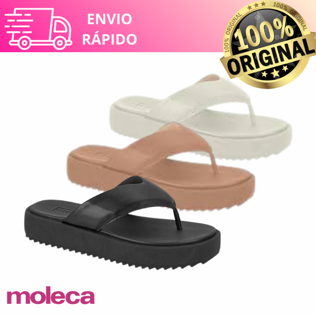 Tamanco Flatform Moleca Feminino Confortável Leve Macio Antiderrapante Casual Dia a Dia Original 5489.100