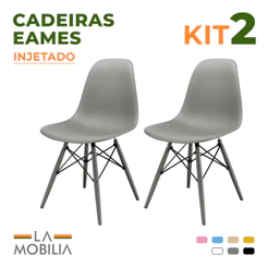 Conjunto 2 Cadeiras Eames Eiffel em Polipropileno para Escritório e Escrivaninha