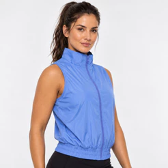 Colete Feminino Corta Vento Sem Manga com Zíper Esportiva Casual