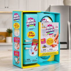 Mini Geladeira de Brinquedo + 2 Cápsulas Minis | Colecionável Infantil