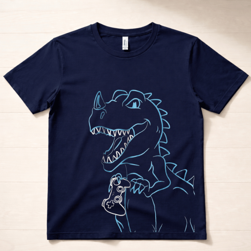 Blusa Infantil Dinossauro T Rex Menino Camisa Dino 100% Algodão Confortável para Criança
