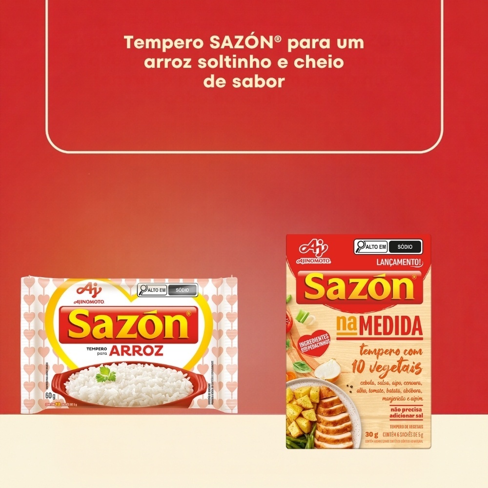 Kit Tempero SAZÓN® para Arroz - Para Arroz 60g e Na Medida Vegetais 30g - Ideal para Arroz, Legumes e Risotos · foto 2