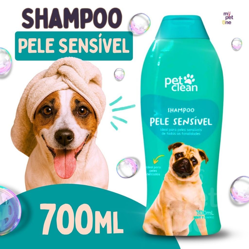 Shampoo Pele Sensível Cachorro Cães e Gatos Pet Clean 700ml