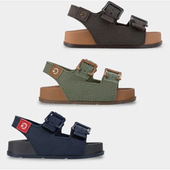 Sandália Masculina Cartago Infantil Milão II Slide Tiras Fivela Casual Conforto