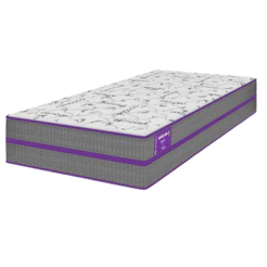 Colchão Solteiro D45 EXTRA FIRME 88x188x18 Ortovip Ortopédico Cinza e Branco SmartZzz By Plumatex