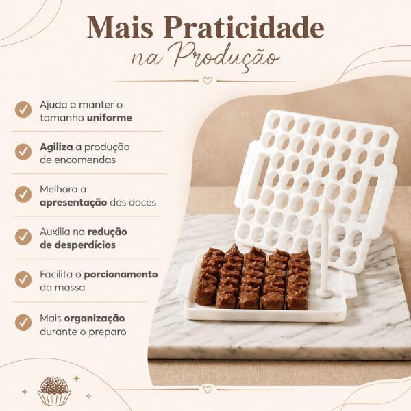 Kit 2 Placas Porcionadora Para Doces 50Cav 13G Caparroz — imagem 2 de 2