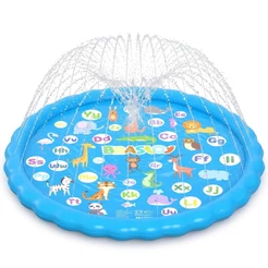 Piscina Inflável Impressa Infantil Splash Pad Sprinkler Esteira 170cm