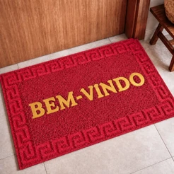 Capacho Bem-Vindo 40x60 Antiderrapante Várias Cores