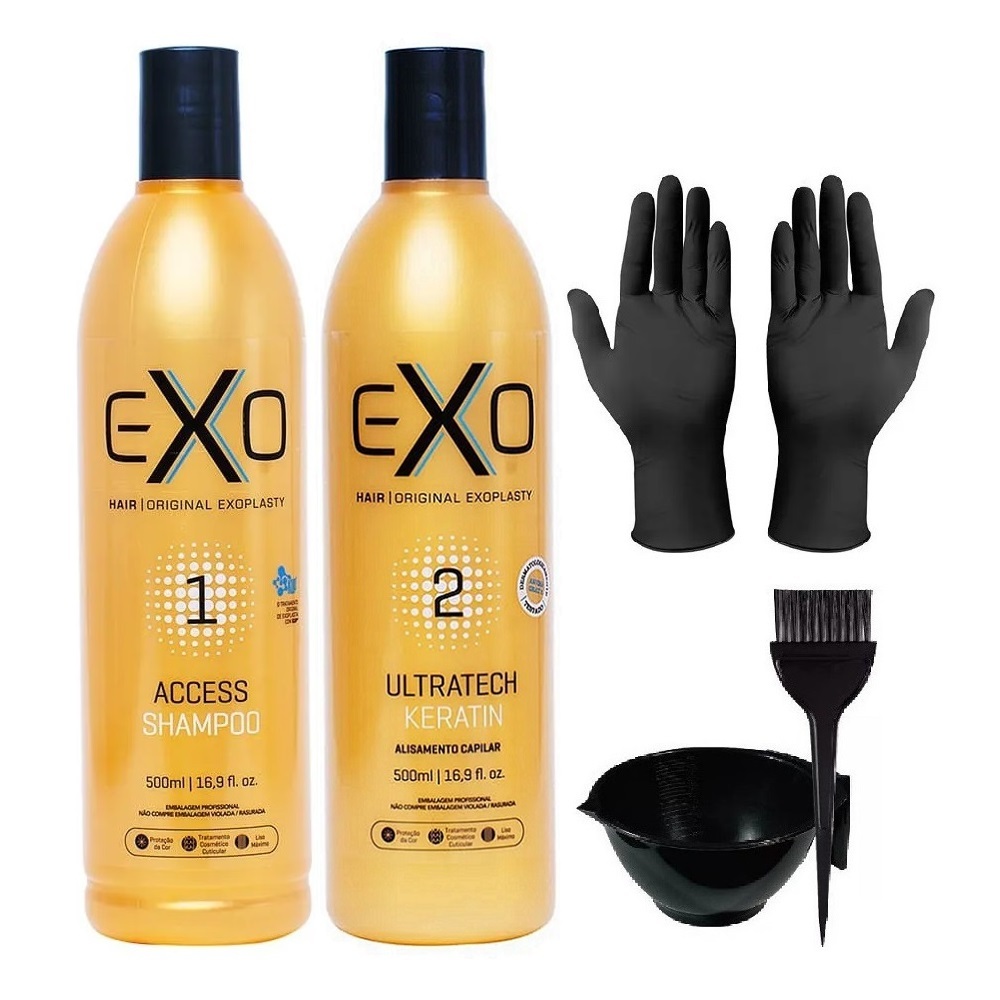 Exo Hair Alisamento Exoplastia Kit 500ml + Aplicação