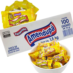 Kit 40 a 100 unidades Paçoquita ROLHA 15gr