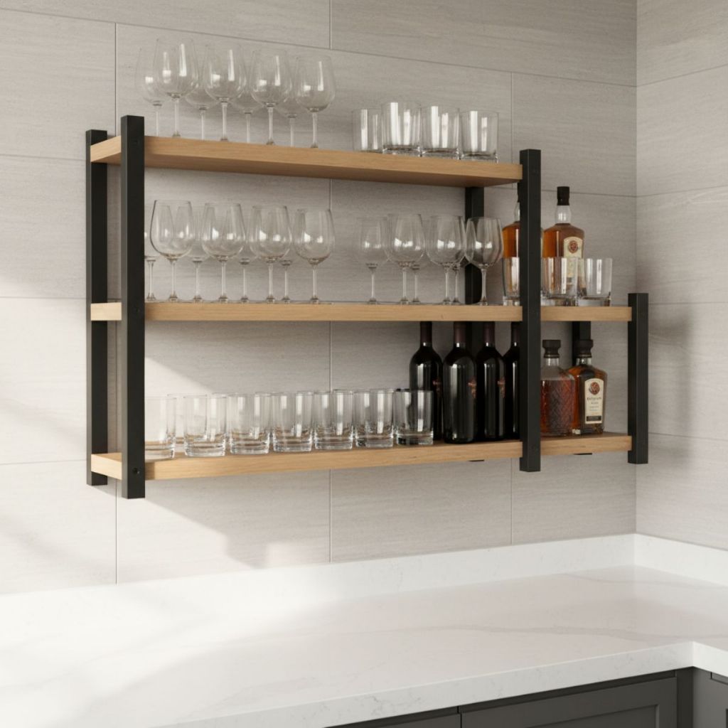 Prateleira Multiuso 3 Bandeja Decorativa Suspensa de Parede Organizadora Madeira Livros Sala Cozinha em Oferta na Shopee