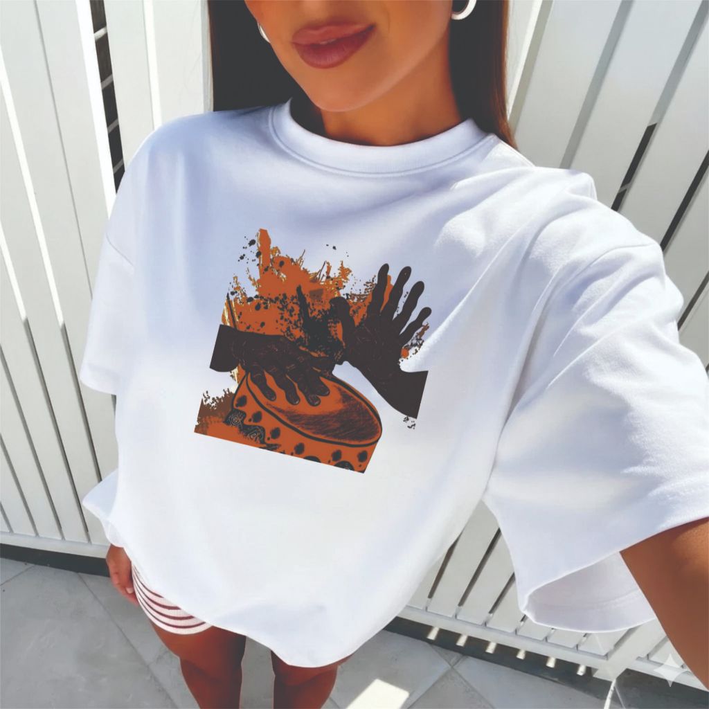 Camiseta T-shirt blusa masculina estilosa 100%algodão umbanda batuque espiritualidade axé curimba