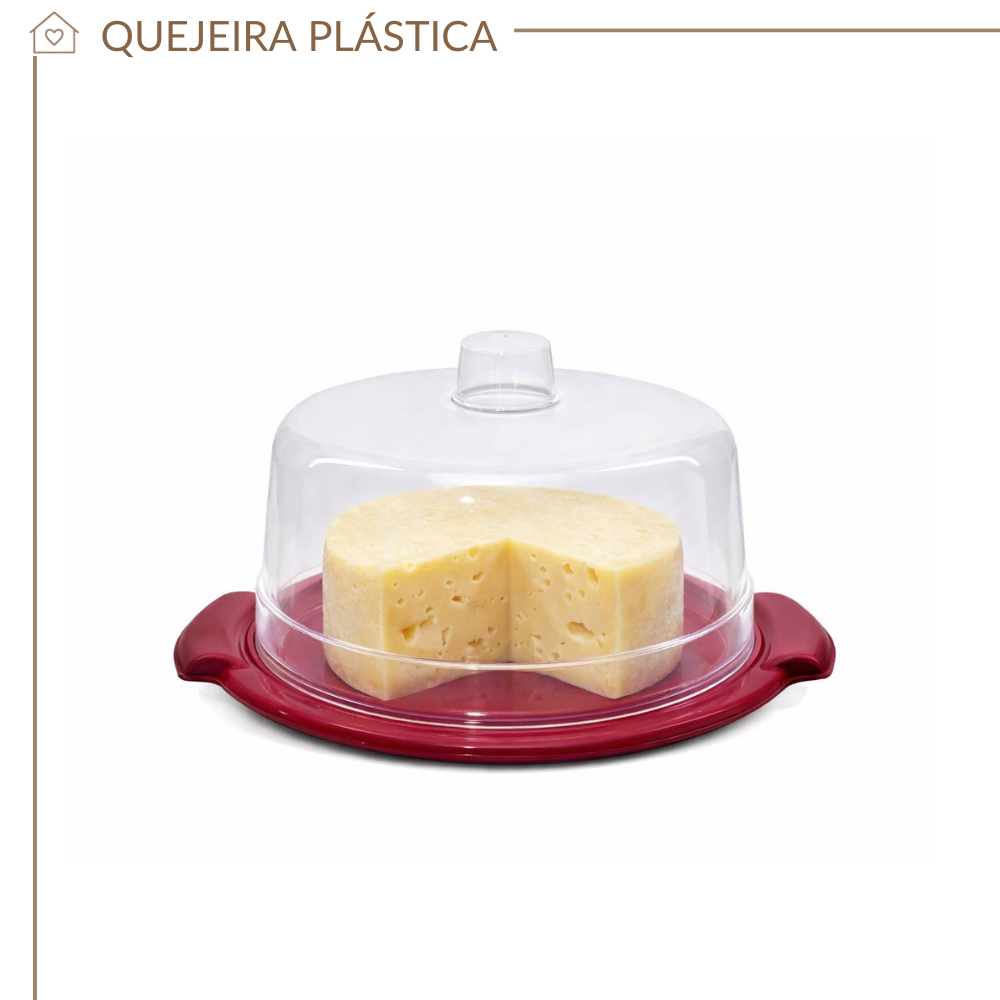Queijeira Plástica com Tampa Transparente Porta Queijo MB 2 Cores para Geladeira e Mesa em Oferta na Shopee