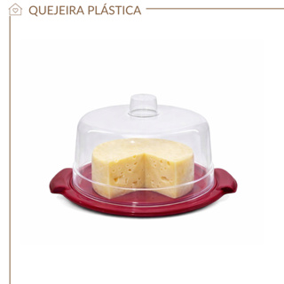 Queijeira Plástica com Tampa Transparente Porta Queijo MB 2 Cores para Geladeira e Mesa em Oferta na Shopee