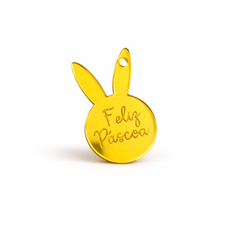 Aplique/Tag Coelho Páscoa Dourado Feliz Páscoa 2,5cm | Lembrancinha Escola Igreja em Oferta na Shopee