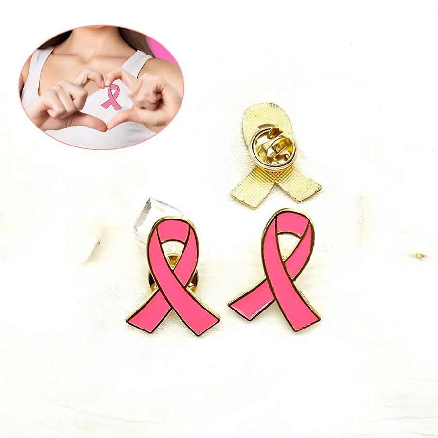 Laço Pin Broche Boton Campanha Outubro Rosa Conscientização da Prevenção de Câncer de Mama 20 pins