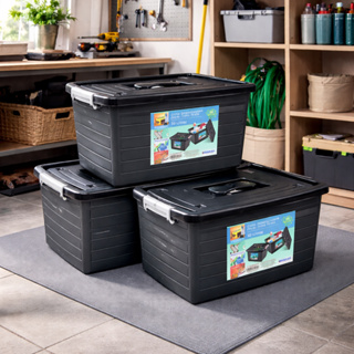 KIt 3/5 Caixas Organizadora 30 Litros Container com Alça de Segurança Multiuso em Oferta na Shopee