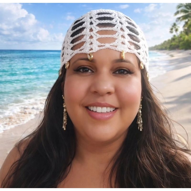 Touca crochê  verão Hediepice. Vntage, estiloso praia /tendência em Oferta na Shopee